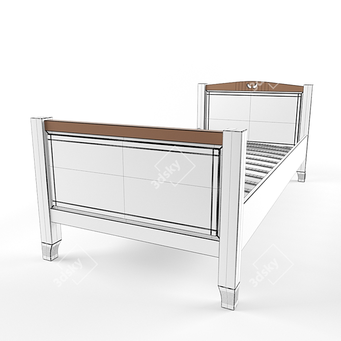 Modern Baby Bed by Sosno Meble: Rocca Collection 3D model image 2