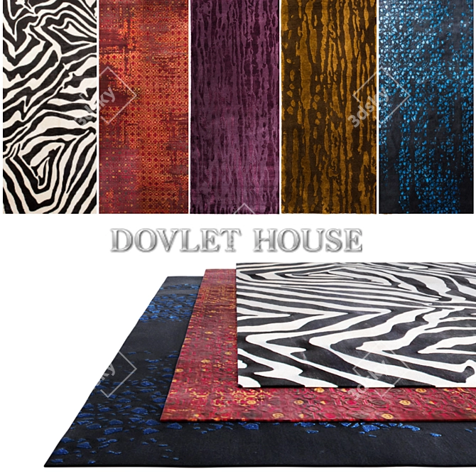 Luxury Carpets Set - DOVLET HOUSE 5 Pieces (Part 29) 3D model image 1