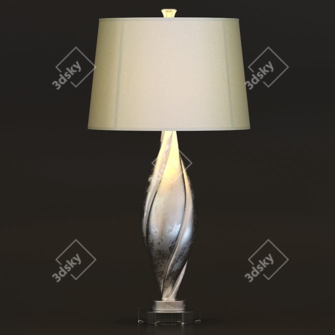 Silver-Champagne Leaf Palouse Lamp 3D model image 1