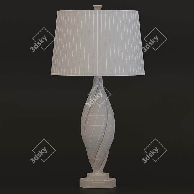 Silver-Champagne Leaf Palouse Lamp 3D model image 2