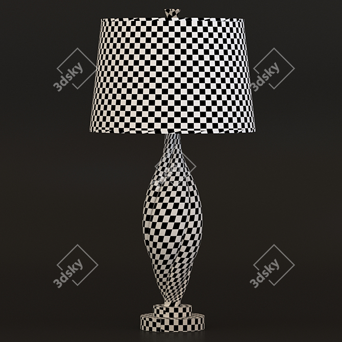 Silver-Champagne Leaf Palouse Lamp 3D model image 3