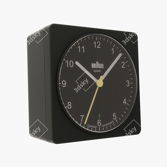 Braun Travel Alarm Clock | Compact and Versatile 3D model image 1