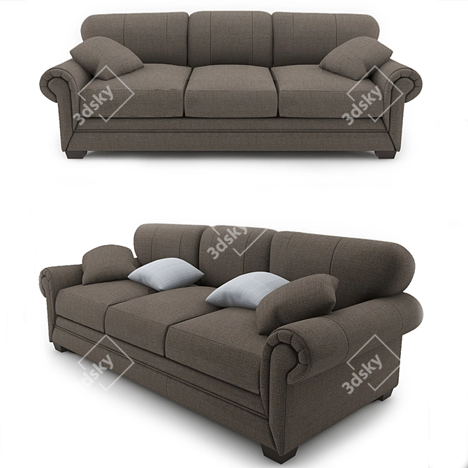 Leah 1435AL: Stylish and Comfortable Sofa 3D model image 1