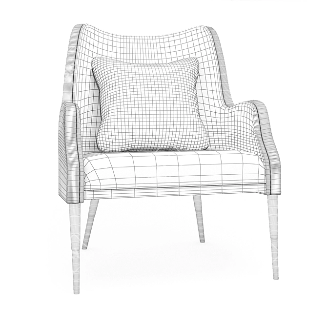 Elegant Carver Armchair: Stylish Design & Superior Comfort 3D model image 3