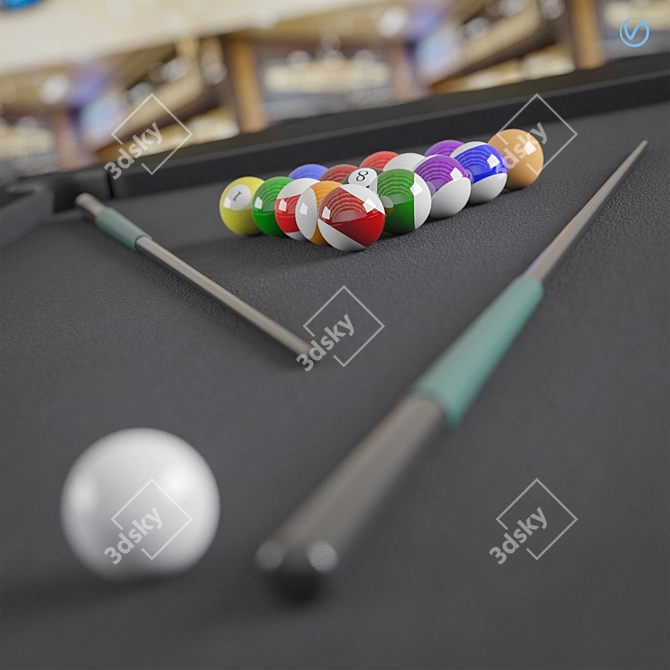 Automobile-Inspired Billiard Table 3D model image 3