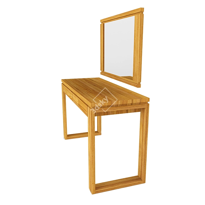 Bergen Wall Mirror & Table 3D model image 2