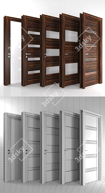 Italian Excellence: San Remo Door Collection 3D model image 2