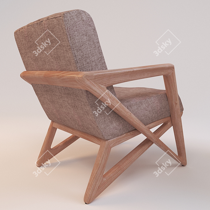 Elegant Lounge Chair: Inspired by Sergio Rodriguez 3D model image 3