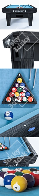 Ultimate Diamond PRO-AM Billiard Table 3D model image 2