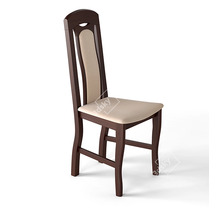 Classic Oak Chair: Elegant Design for Any Space 3D model image 1