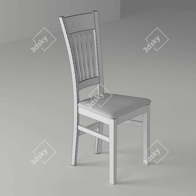 Classic Oak Chair 2011 | Elegant Design 3D model image 2