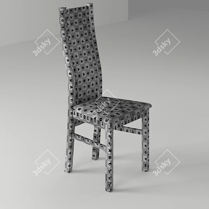 Classic Oak Chair 3D model image 3
