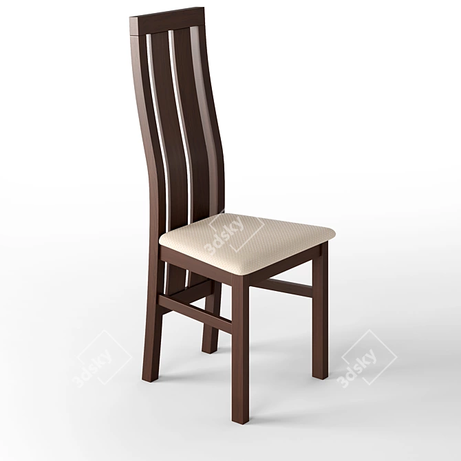 Title: Classic Oak Chair 2011 3D model image 1