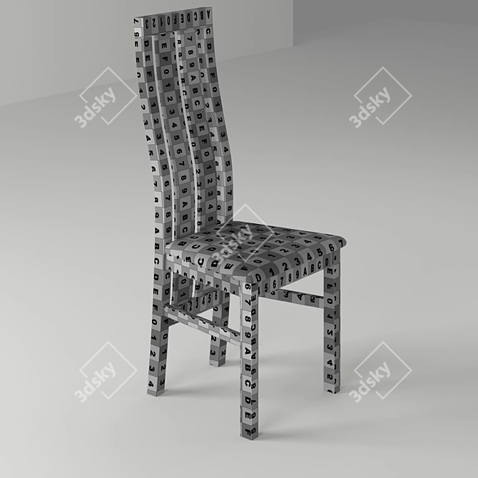 Title: Classic Oak Chair 2011 3D model image 3