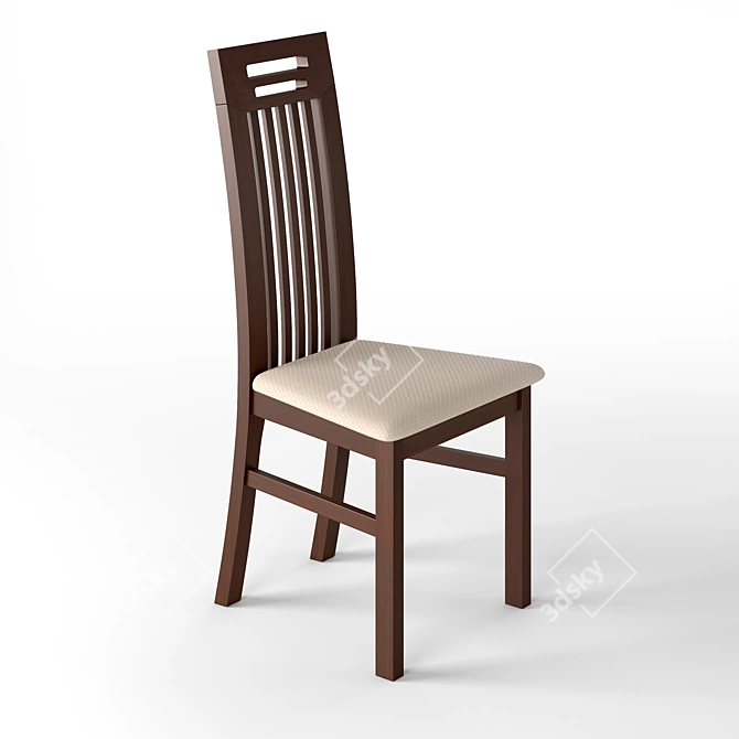 Oak Classic Chair - Elegant Design and Superior Craftsmanship 3D model image 1