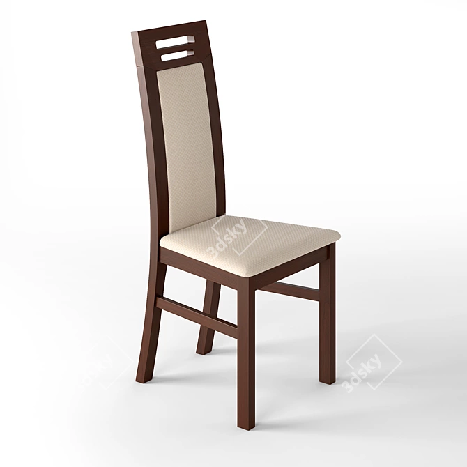 Classic Oak Chair: Elegant and Timeless 3D model image 1