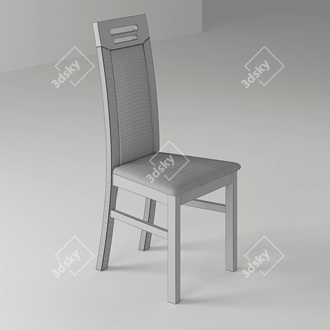 Classic Oak Chair: Elegant and Timeless 3D model image 2
