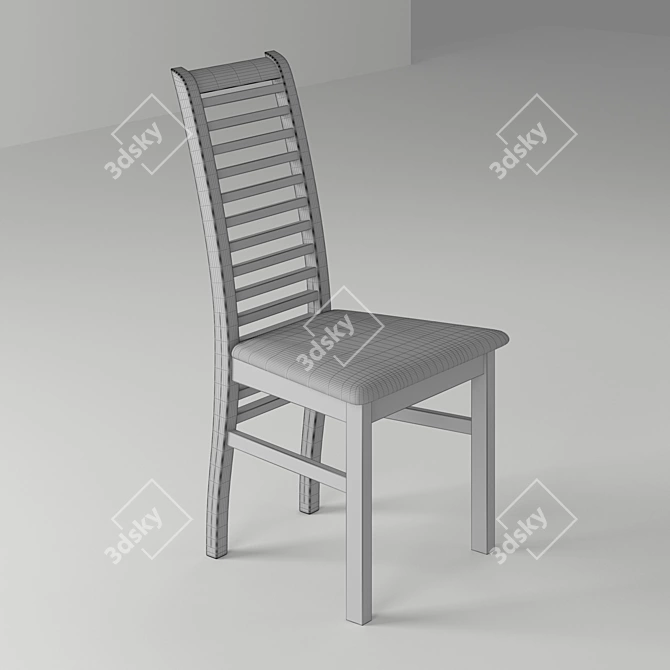 Classic Oak Chair 2011 3D model image 2