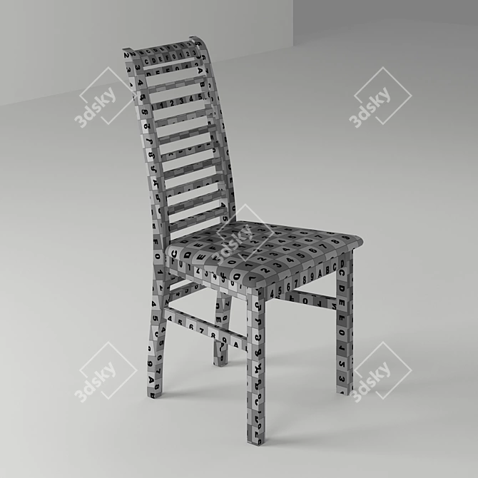 Classic Oak Chair 2011 3D model image 3