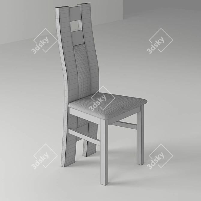 Oak Classic Chair - Elegant and Timeless Design 3D model image 2