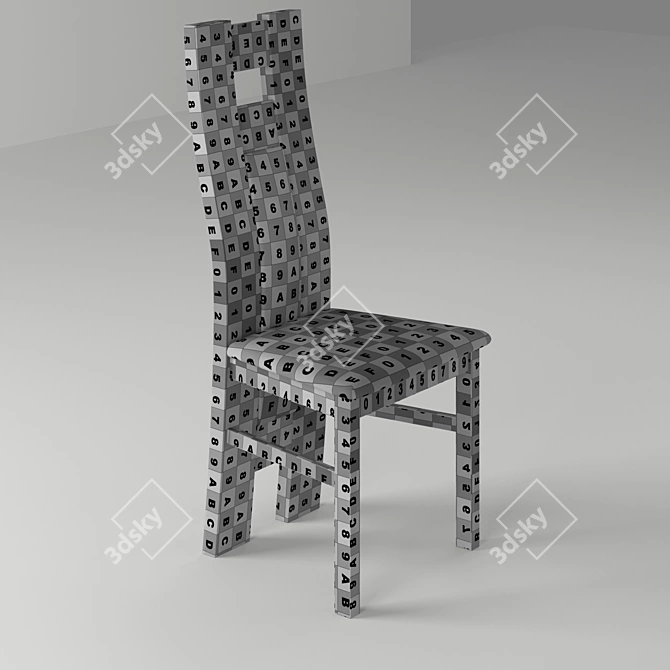 Oak Classic Chair - Elegant and Timeless Design 3D model image 3