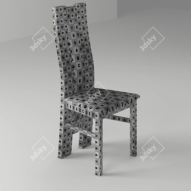 Title: Classic Oak Chair - Elegant Vintage Design 3D model image 3