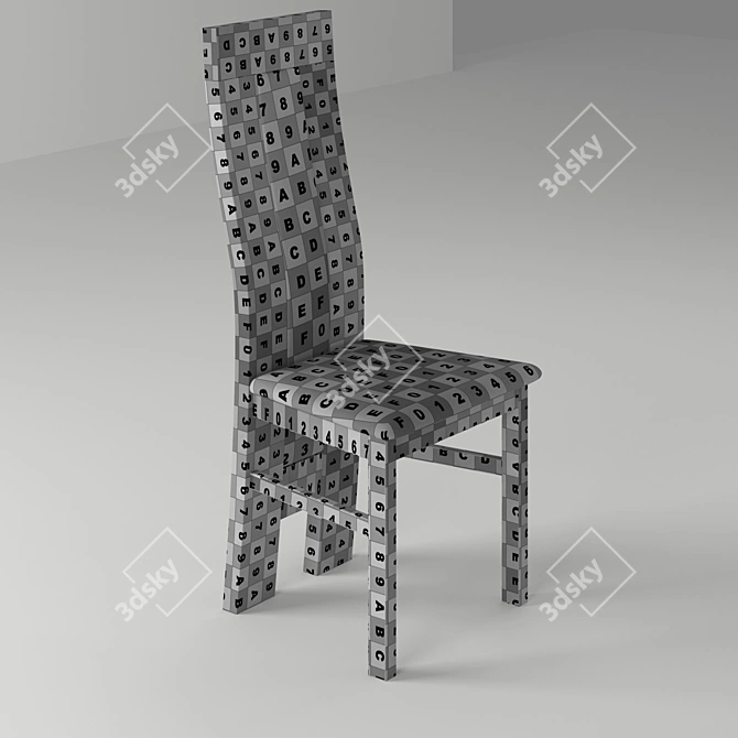 Classic Oak Chair - Elegant Design 3D model image 3