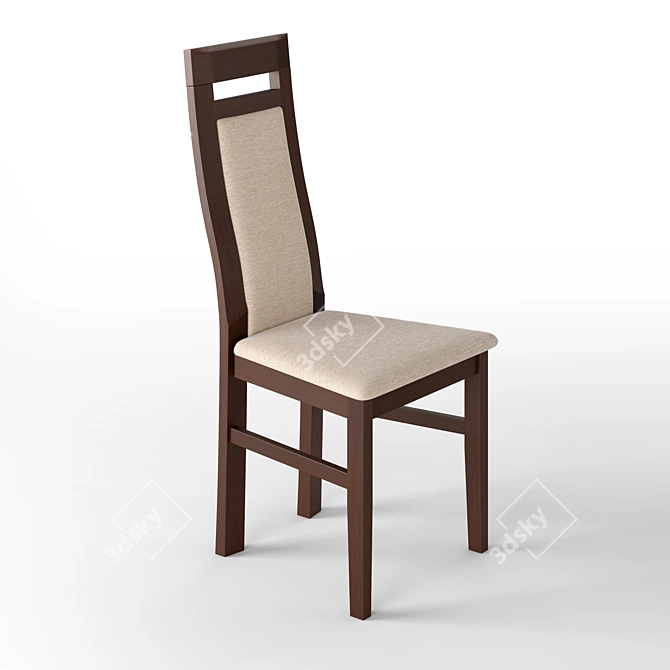 Classic Oak Chair 20 3D model image 1