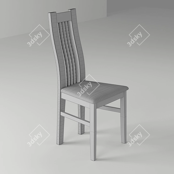 Elegant Oak Chair 2011 3D model image 2