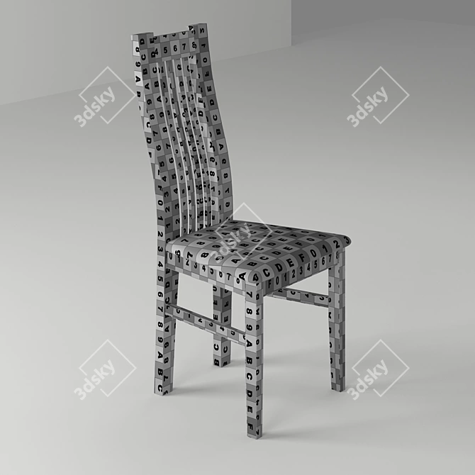 Elegant Oak Chair 2011 3D model image 3