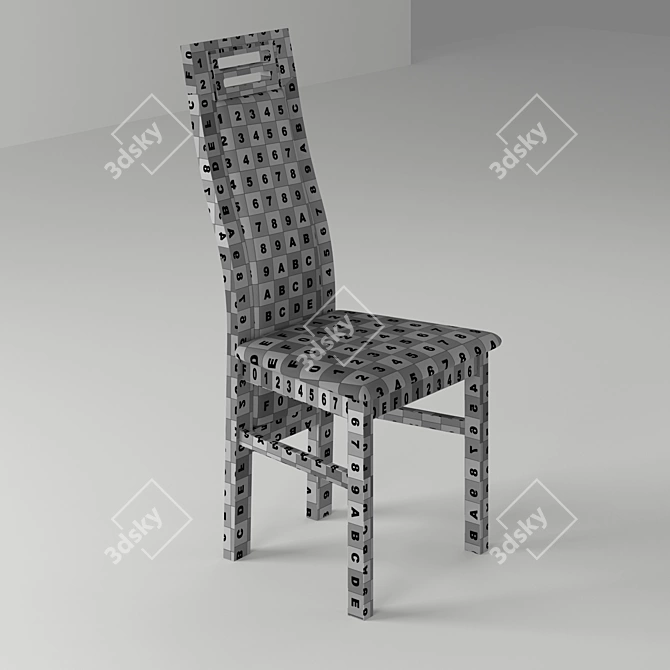 Classic Oak Chair 2011 3D model image 3