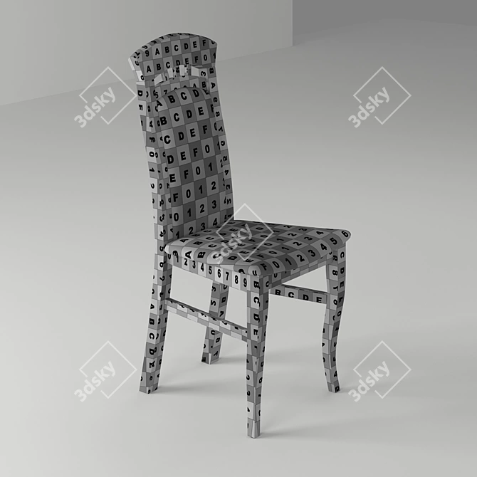Classic Oak Chair 2011 3D model image 3