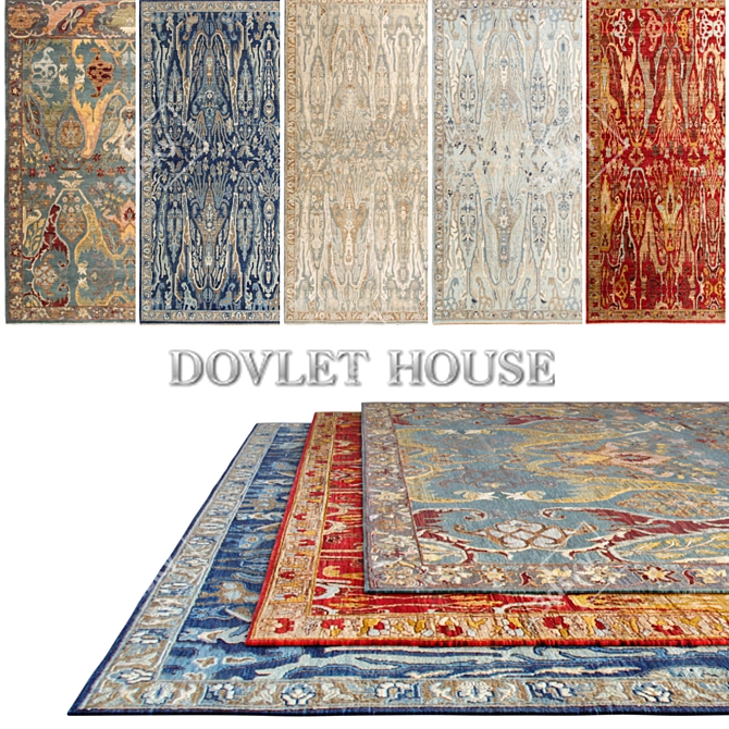 DOVLET HOUSE Carpets Set (5 Pieces - Part 43) 3D model image 1