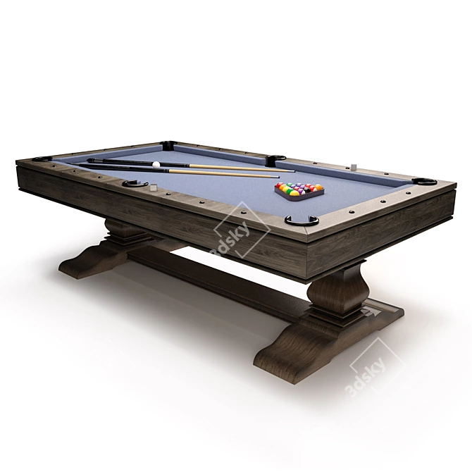 Huntley Pool Table: Authentic Style & High Quality 3D model image 1