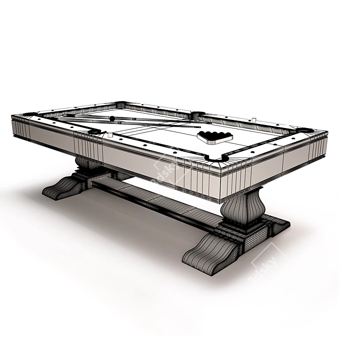 Huntley Pool Table: Authentic Style & High Quality 3D model image 3