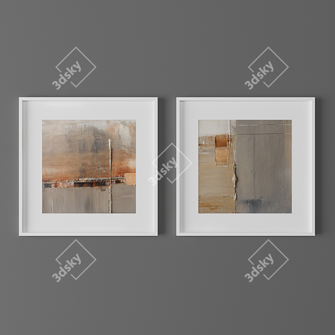 Abstract Art Set: 14.4" x 14.4 3D model image 2