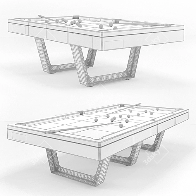 Sleek Aero Billiard Table 3D model image 3