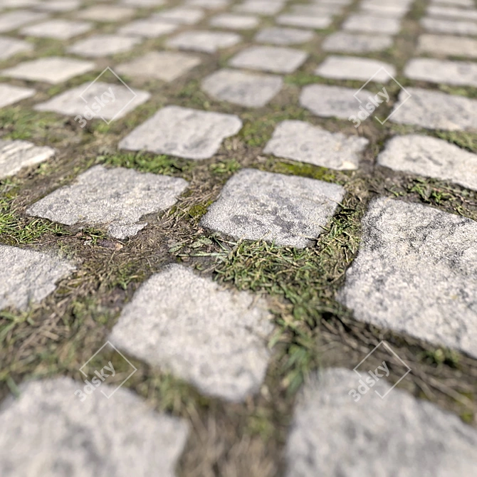 Corona Cobblestone Material: Textures 4k with Multi-Effects 3D model image 2