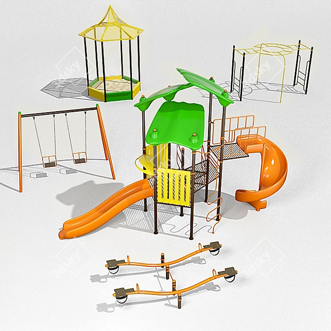 Vega Kids Playground Set 3D model image 1