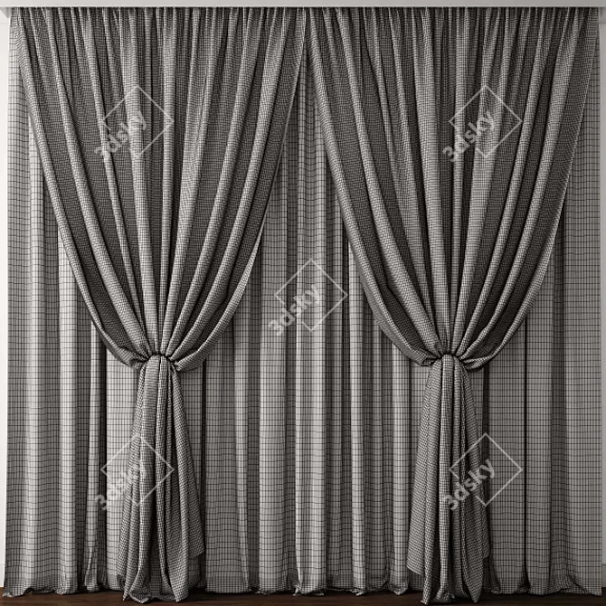 Elegant Curtain Model 3D model image 2