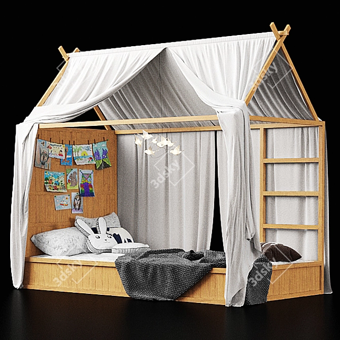 Imaginative Ikea Kura Bed 3D model image 1