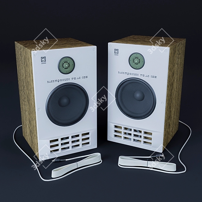 Premium 2-Way Acoustic Speakers 3D model image 1