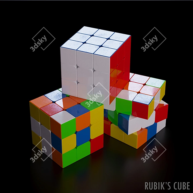 Ultimate Brain Teaser: Rubik's Cube 3D model image 1