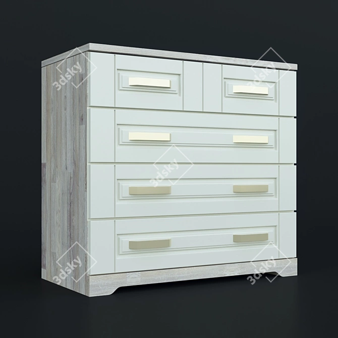 Provence Oak Chest: Classic Elegance 3D model image 1