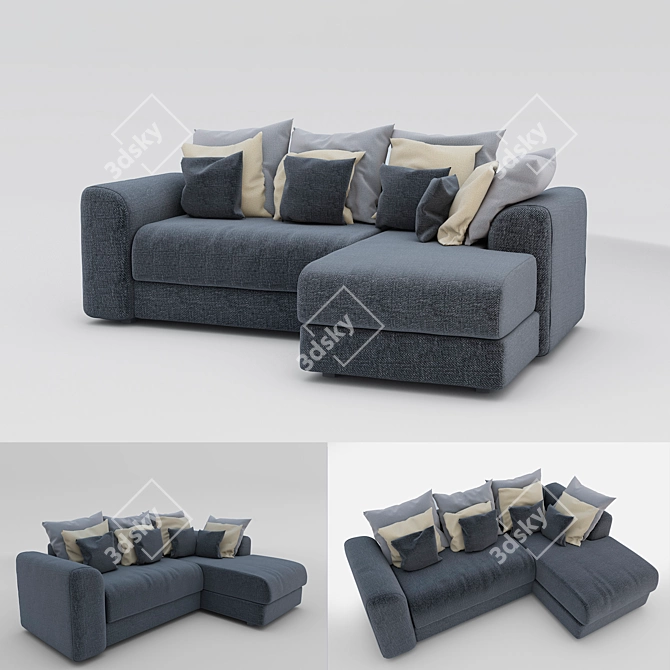 Madison Corner Sofa: Right Corner Design 3D model image 1