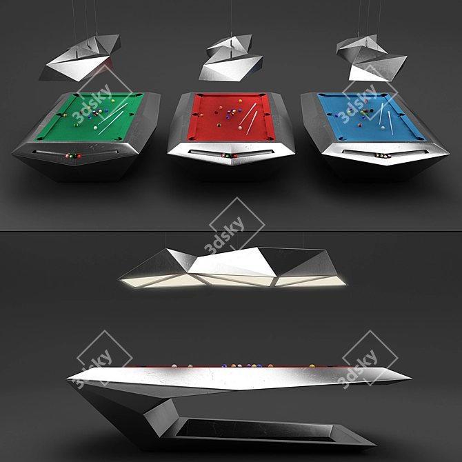 Crystal Billiards Table 3D model image 1