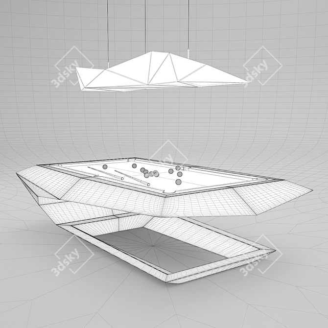 Crystal Billiards Table 3D model image 3