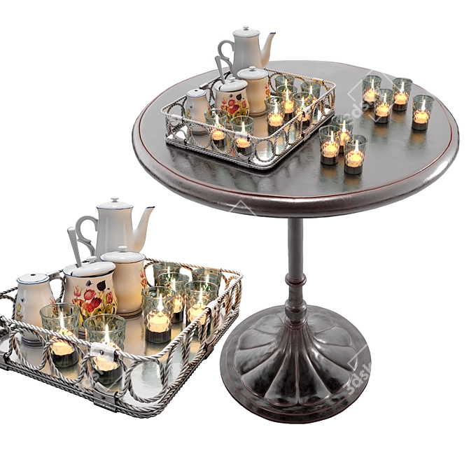 Chrysanthemum Brasserie Table Set 3D model image 1