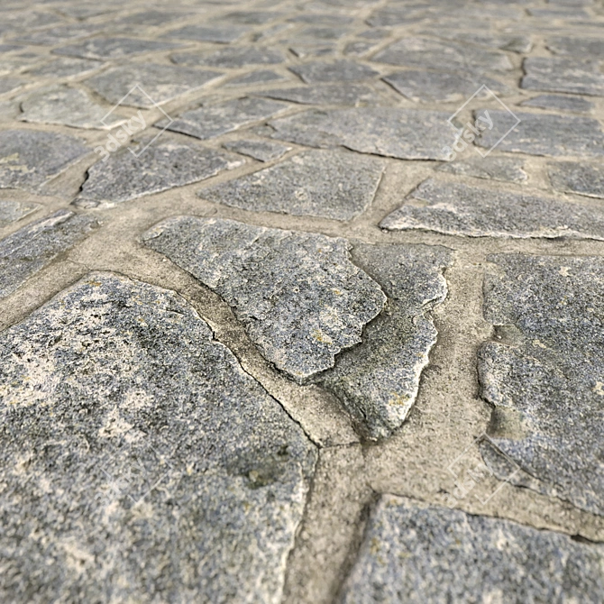 CobbleStone Corona Material: 4k Textures 3D model image 2