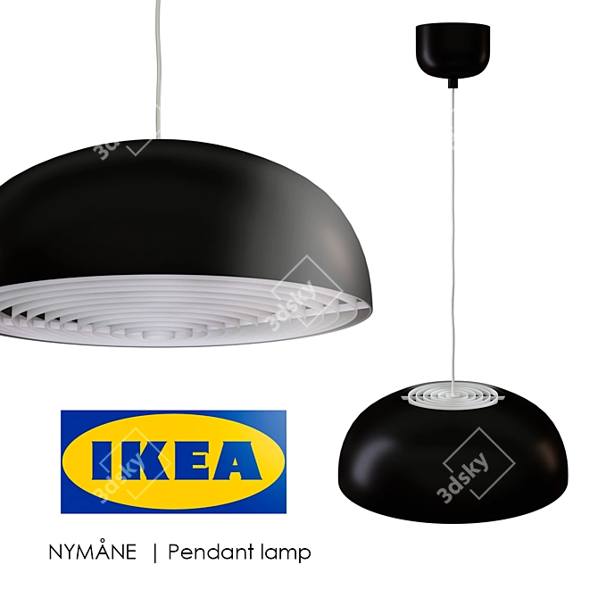 Sleek NYMÅNE Pendant Lamp 3D model image 1